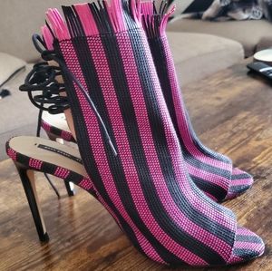 ZARA raffia heels